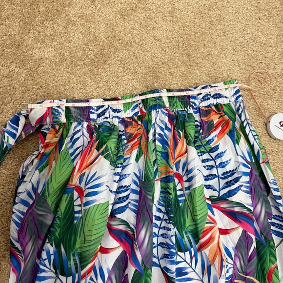 NWT Rachel Zoe Vibrant Leaf Print Maxi Skirt - Picture 5 of 7